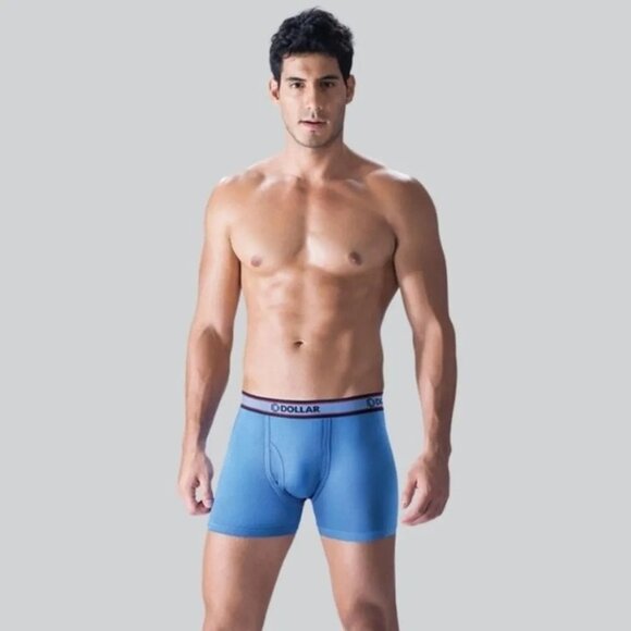 NEW Dollar Bigboss Men's Cotton Boxers Briefs Size 4XL Color Sky Blue - Picture 1 of 6
